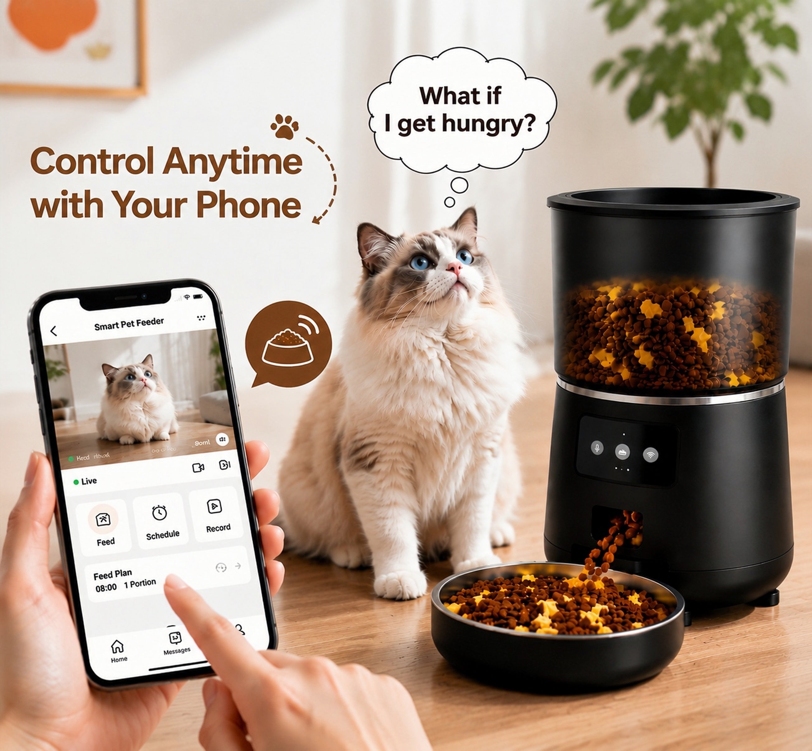 Your feeding routine, within reach.